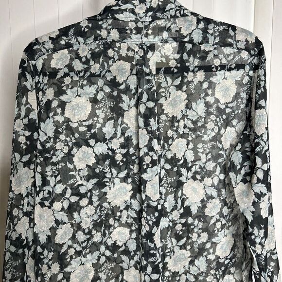 Denim & Supply Shirt Sheer Floral Print Boyfriend Button down Size M - Picture 6 of 8
